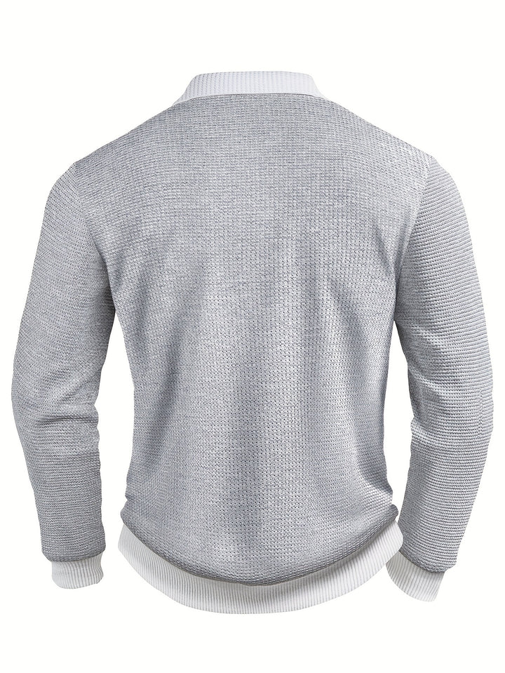 Harmen | Verfijnd Poloshirt met Wafelstructuur