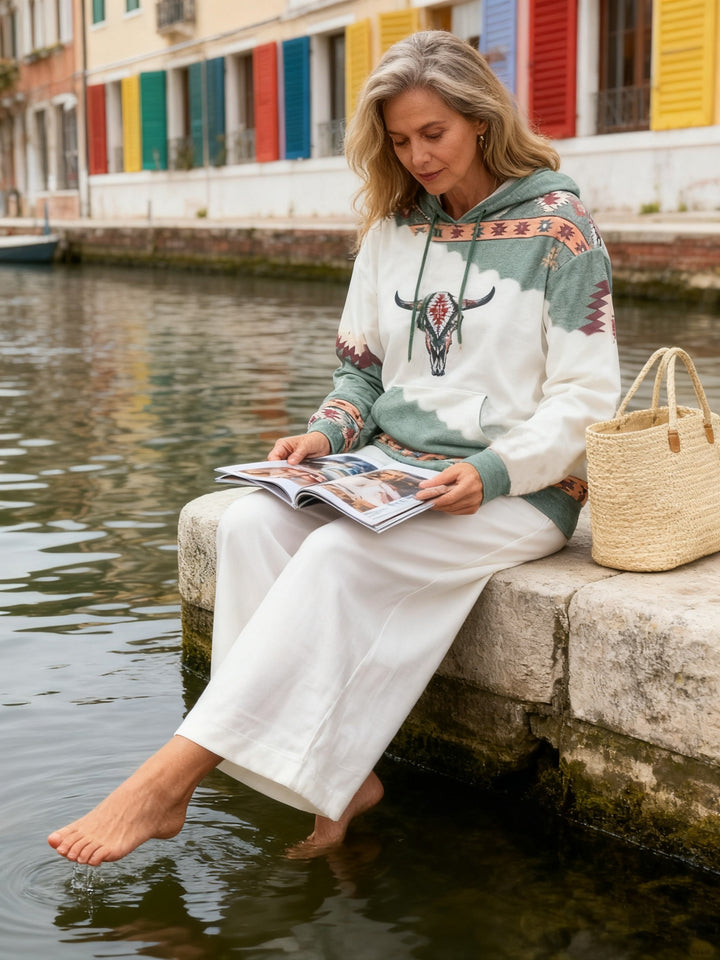 Berber | Warme Hoodie met Bohemien Print