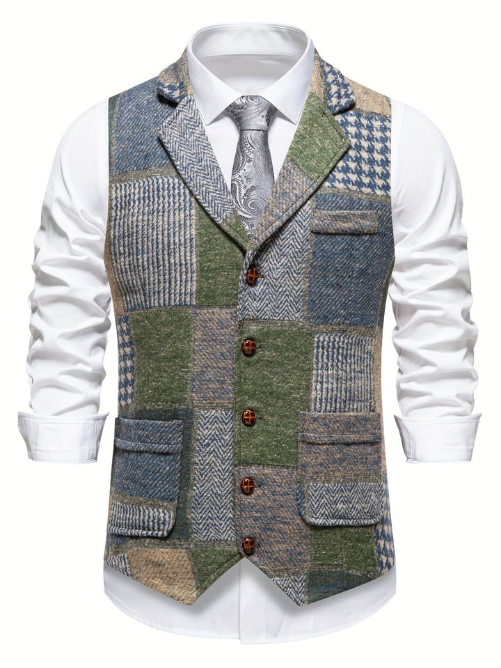 Harmen | Herenvest met klassiek patchwork