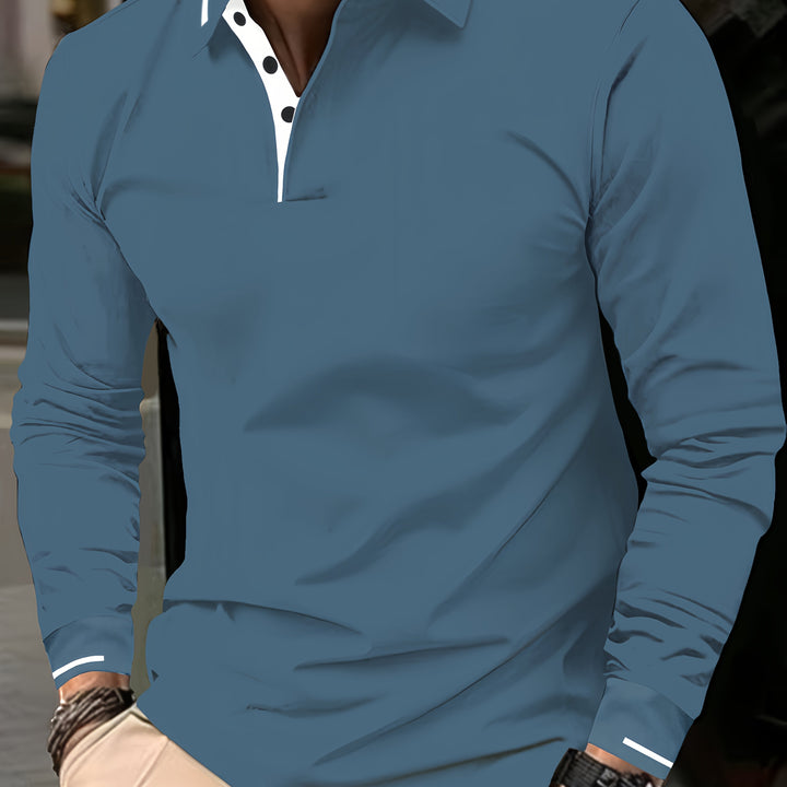 Wim | Verfijnde Poloshirt met Lange Mouwen