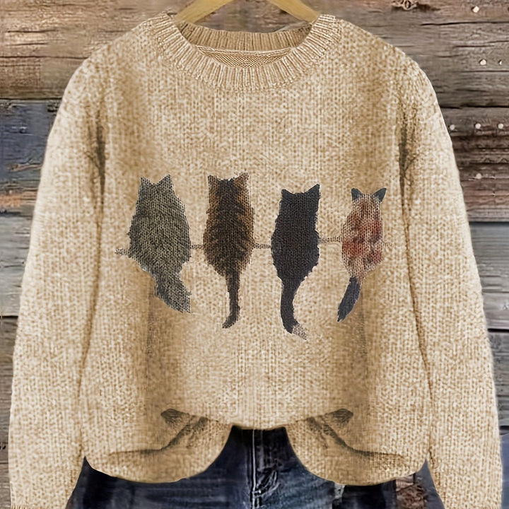 Hetty | Zachte Kattenprint Trui
