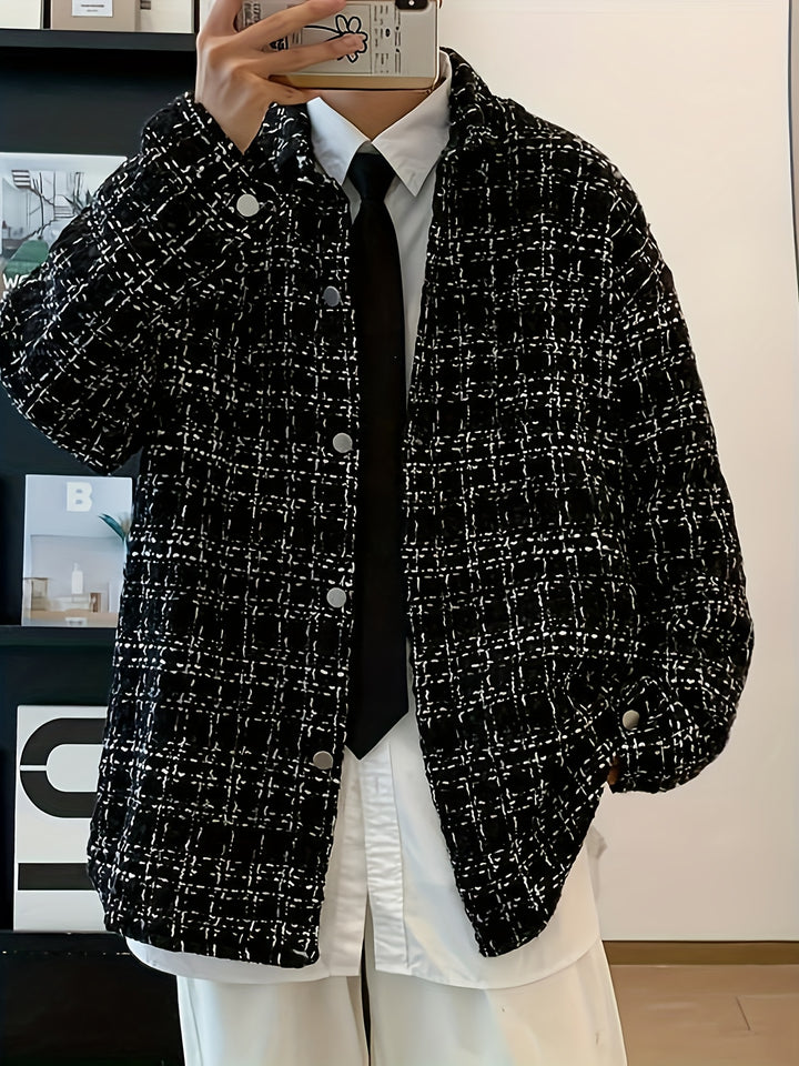 Roelof | Geruite Overshirt met Klassieke Kraag