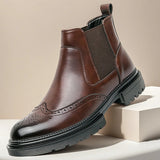 Harmen | Klassieke Chelsea Boots met Brogue-detail