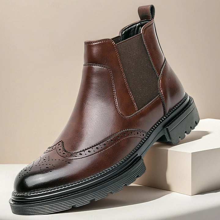Harmen | Klassieke Chelsea Boots met Brogue-detail