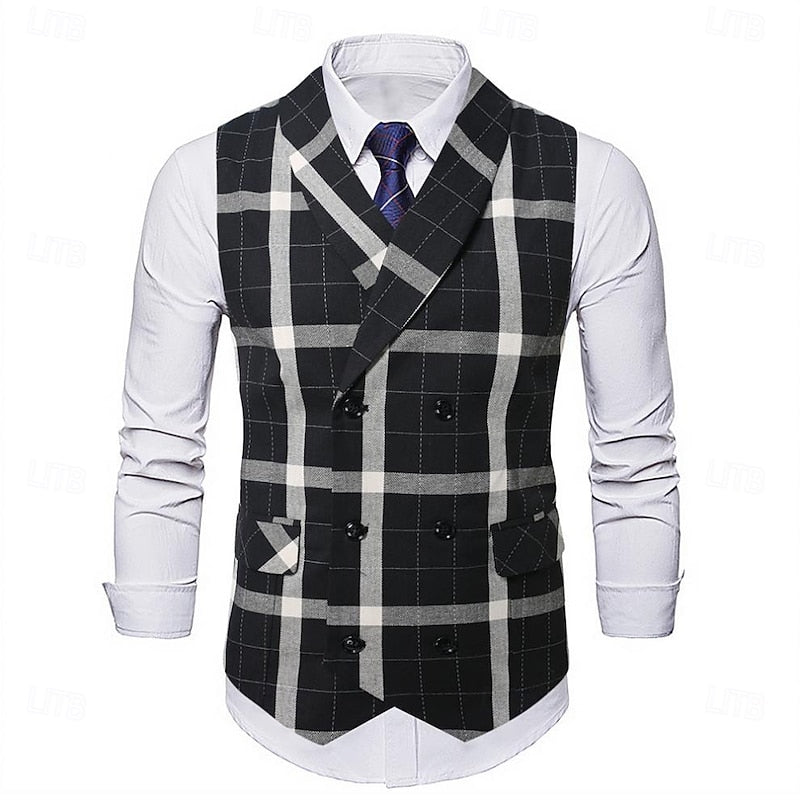 Anton | Dubbelrijs Geruit Gilet