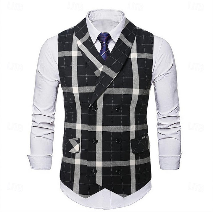 Anton | Dubbelrijs Geruit Gilet