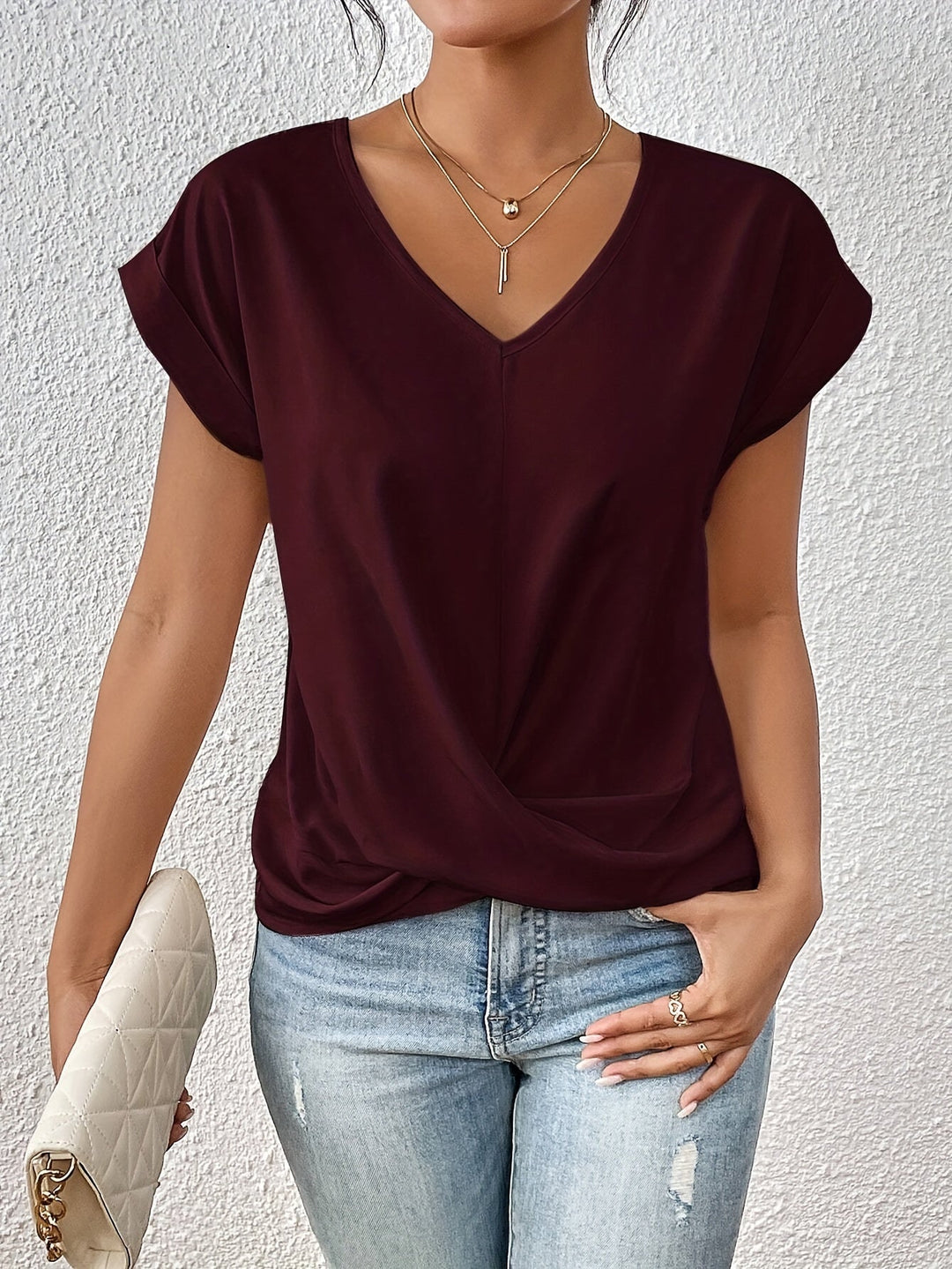 Zariah | Casual T-shirt met sweetheart halslijn