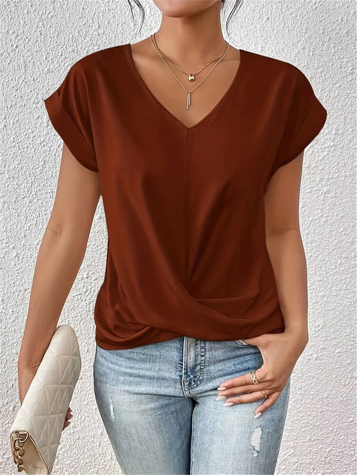 Zariah | Casual T-shirt met sweetheart halslijn