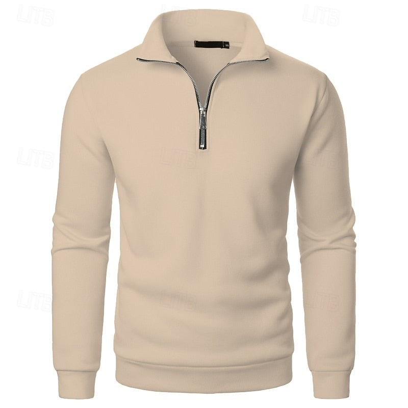 Michiel | Verfijnde Sweater met Ritskraag