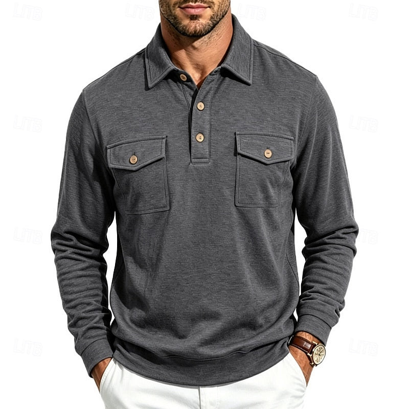 Lex | Klassiek Poloshirt met Lange Mouw