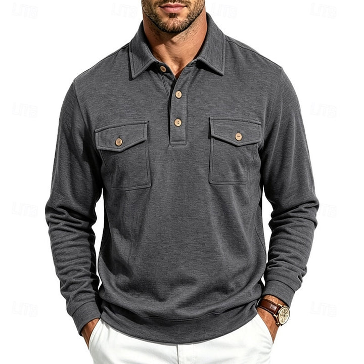 Lex | Klassiek Poloshirt met Lange Mouw