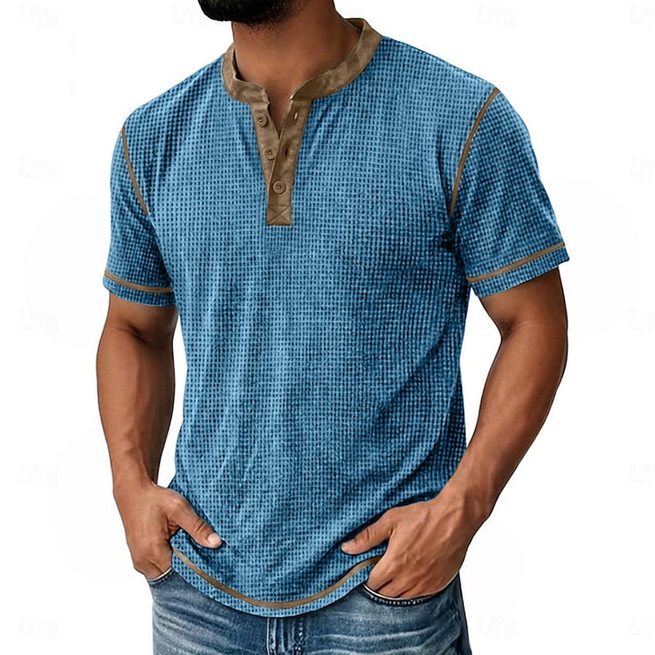 Jaap | Klassieke Henley met Structuur