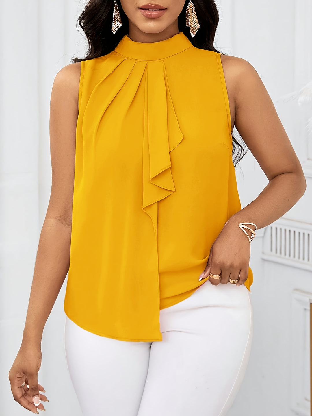 Neeltje | Elegante Mouwloze Top met Striksluiting