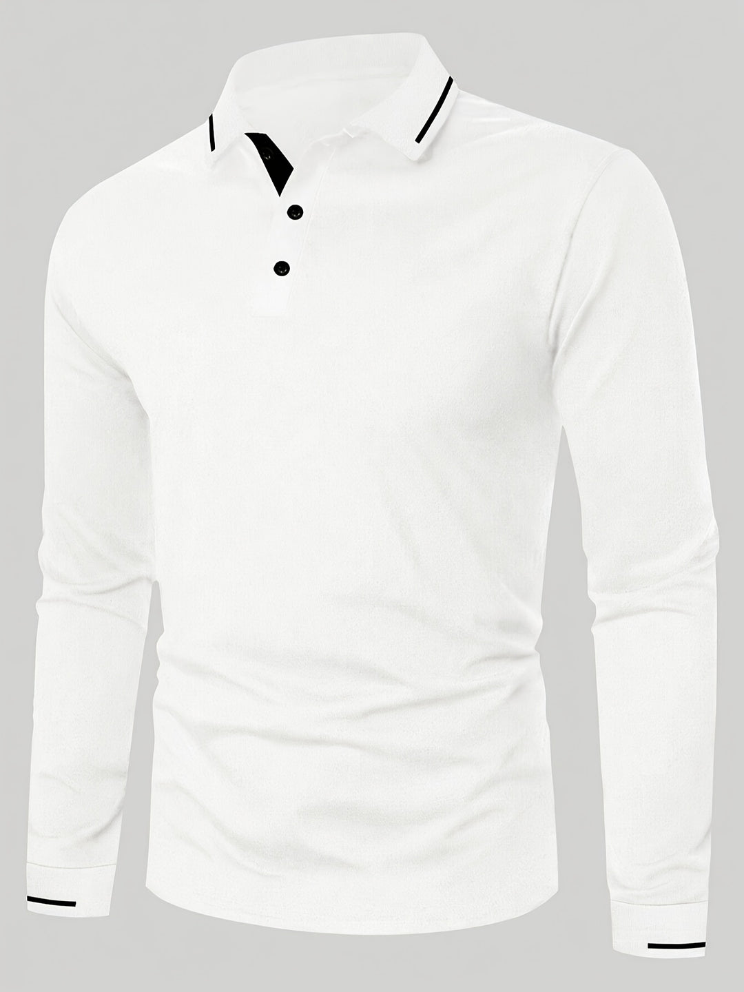 Wim | Verfijnde Poloshirt met Lange Mouwen