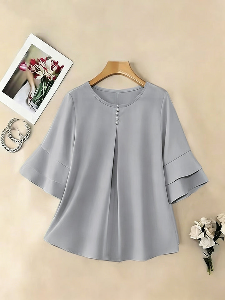 Rosalinde | Sierlijke Blouse met Ruchemouw