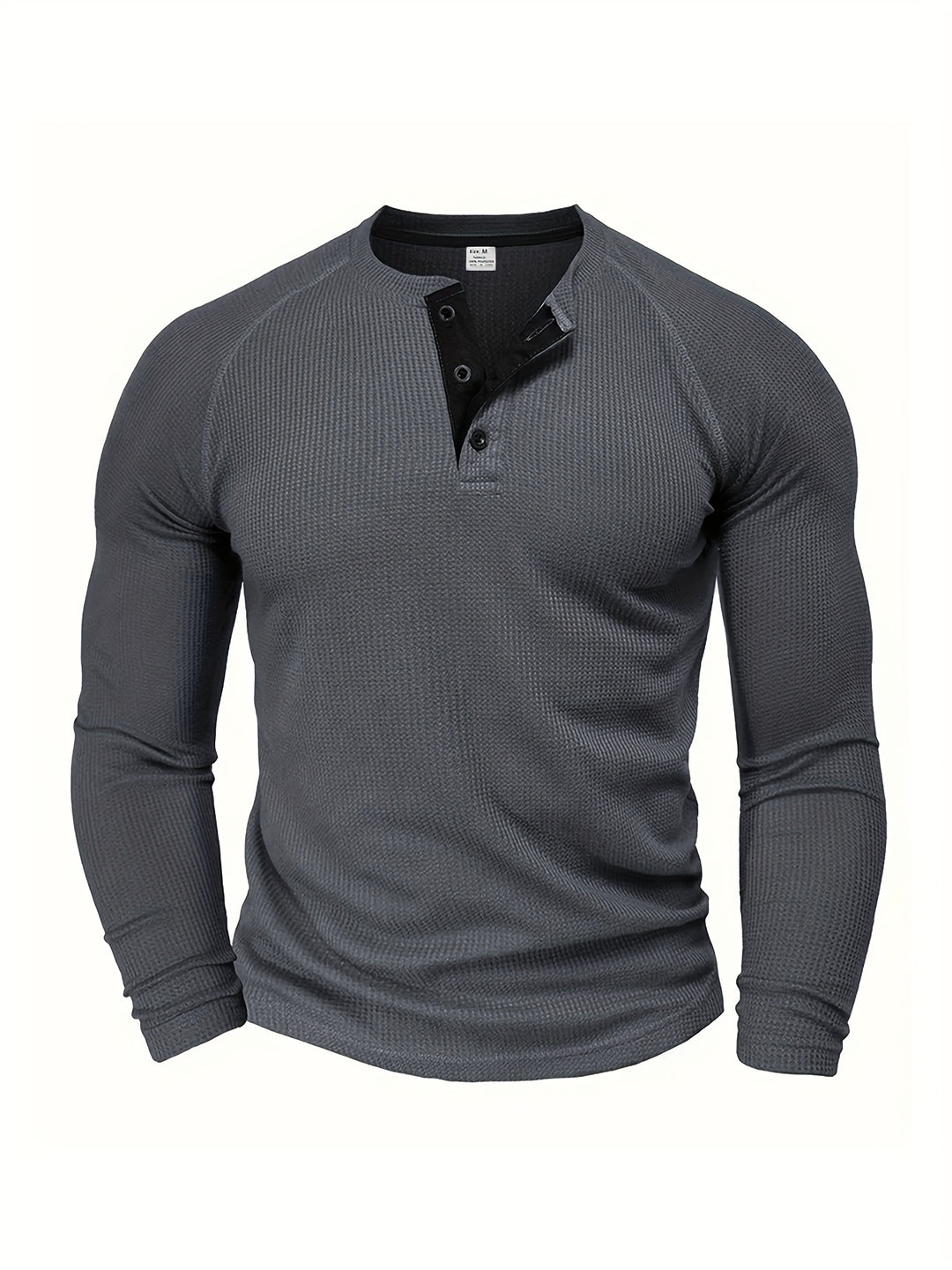 Jesse | Verfijnd Henleyshirt met Lange Mouw