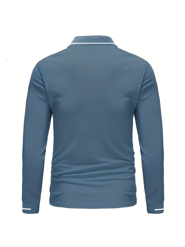 Wim | Verfijnde Poloshirt met Lange Mouwen