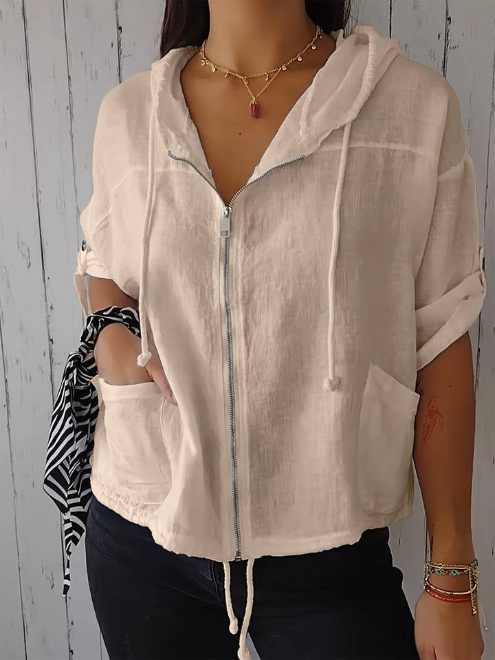 Rosalie | Luchtig Hooded Jack met Rits