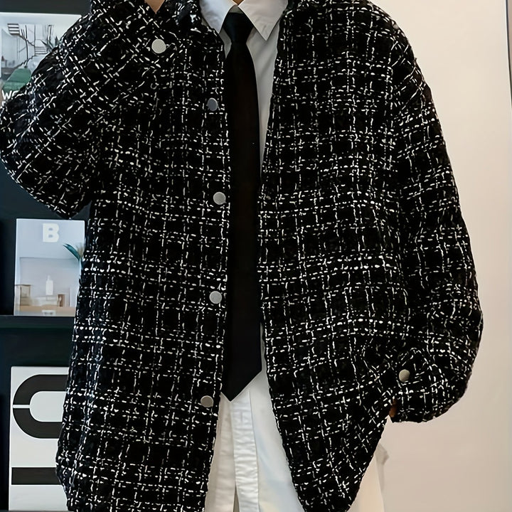 Roelof | Geruite Overshirt met Klassieke Kraag