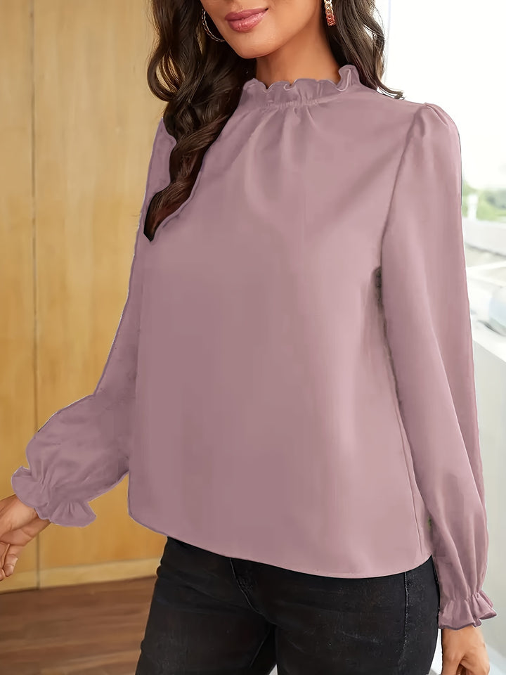 Anke | Elegante Blouse met Ruche-kraag