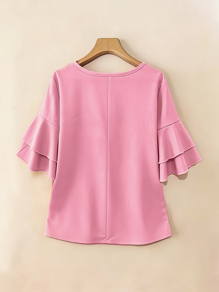 Rosalinde | Sierlijke Blouse met Ruchemouw