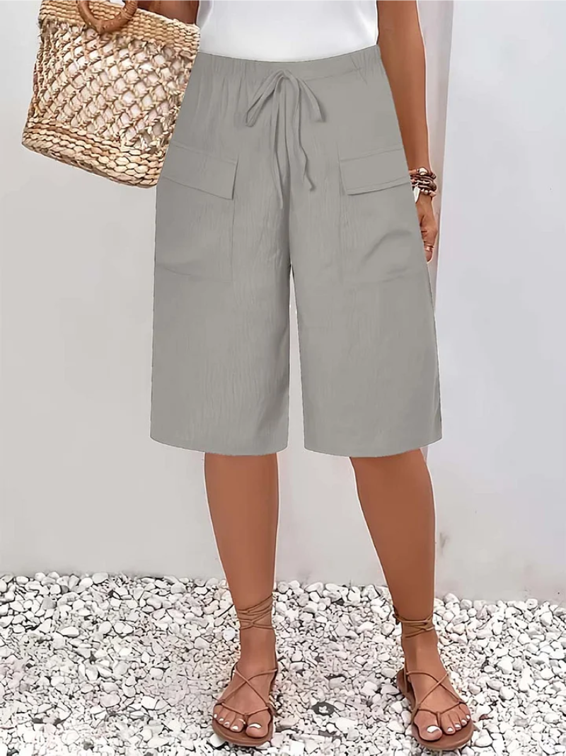 Marleen | Comfortabele Korte Broek met Elastische Tailleband