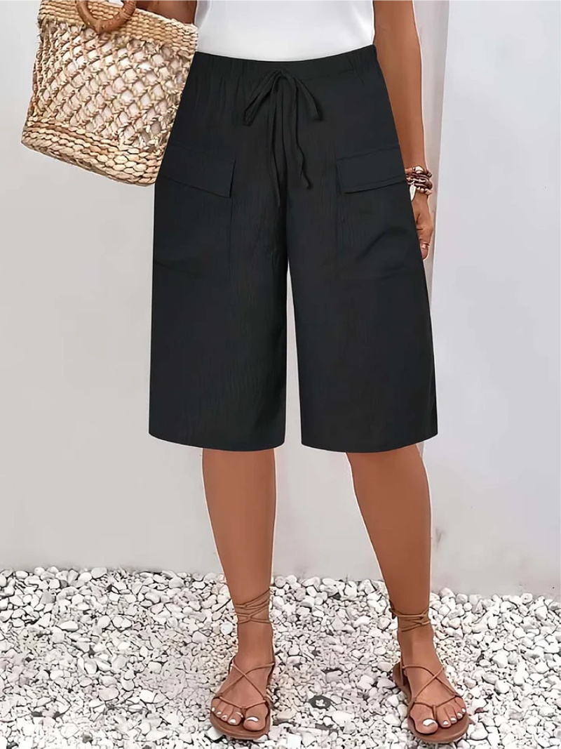Marleen | Comfortabele Korte Broek met Elastische Tailleband