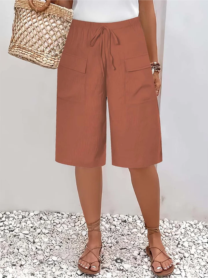 Marleen | Comfortabele Korte Broek met Elastische Tailleband