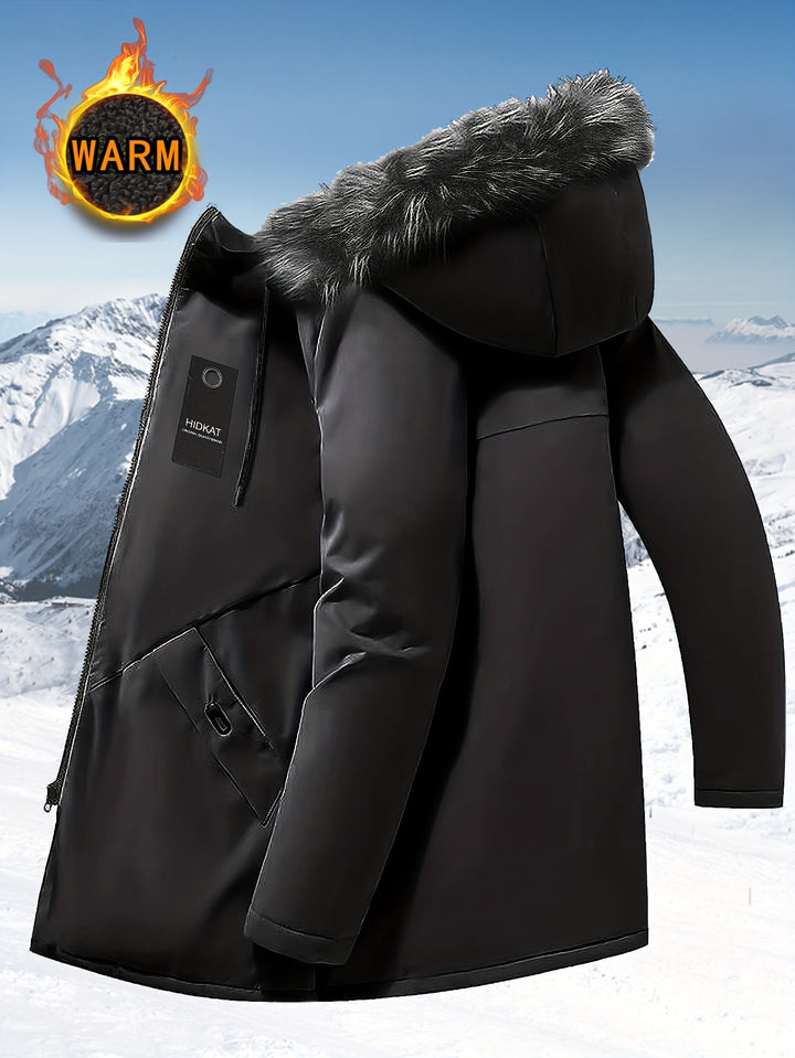 Leendert | Warme Halflange Parka met Capuchon