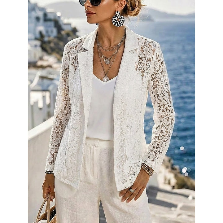 Renate | Verfijnde Opengewerkte Blazer