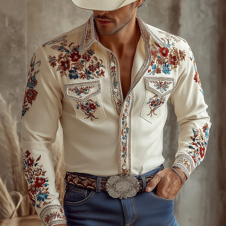 Boudewijn | Geborduurd Western Overhemd