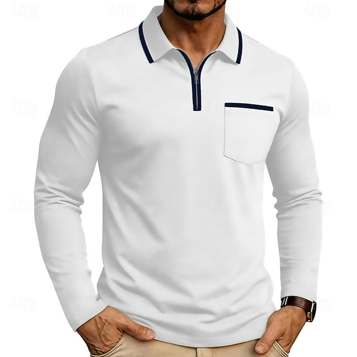 Reinoud | Verfijnde Poloshirt met Halve Rits