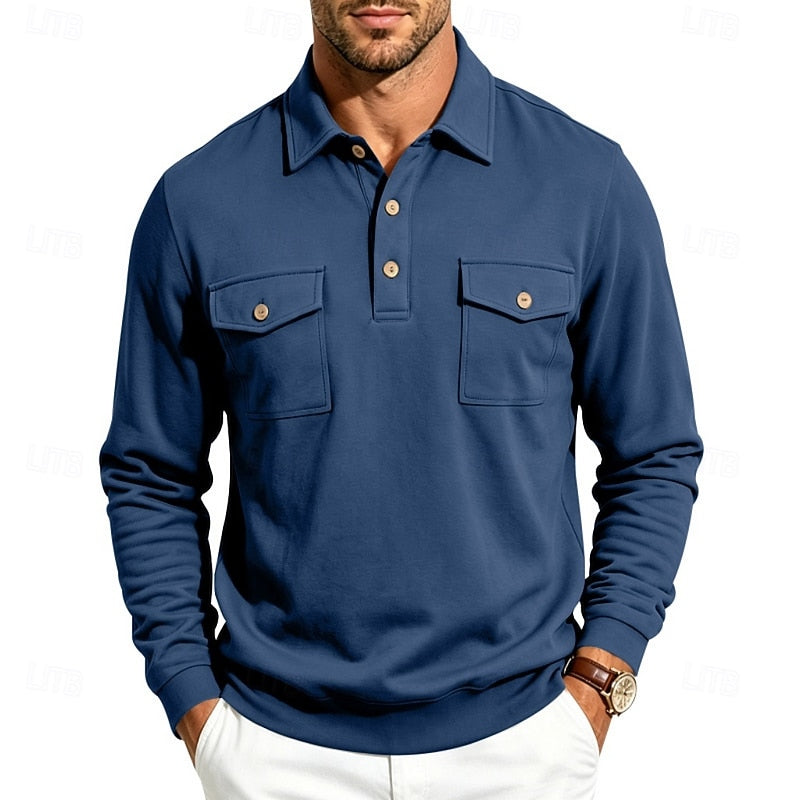Lex | Klassiek Poloshirt met Lange Mouw