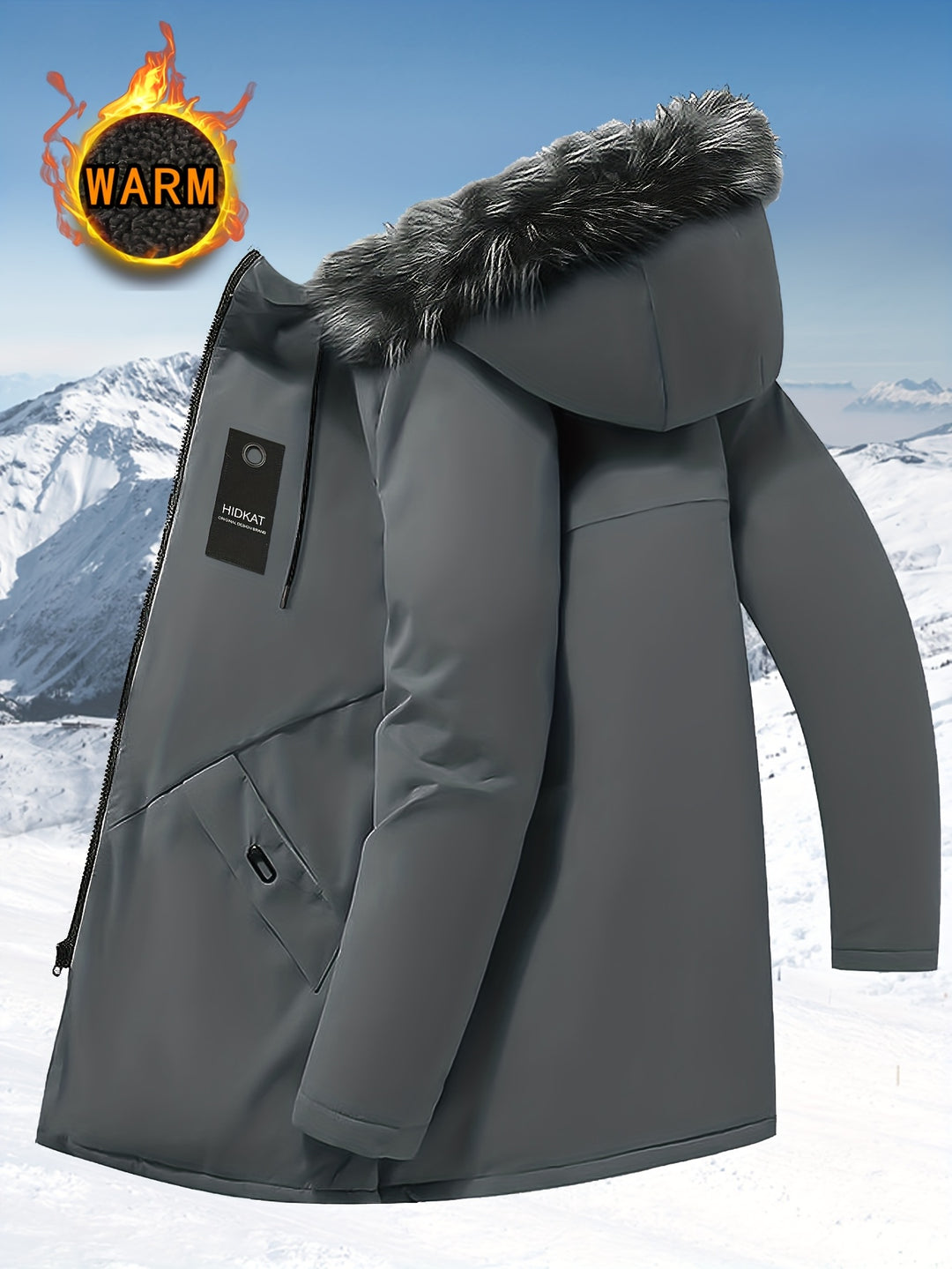 Leendert | Warme Halflange Parka met Capuchon
