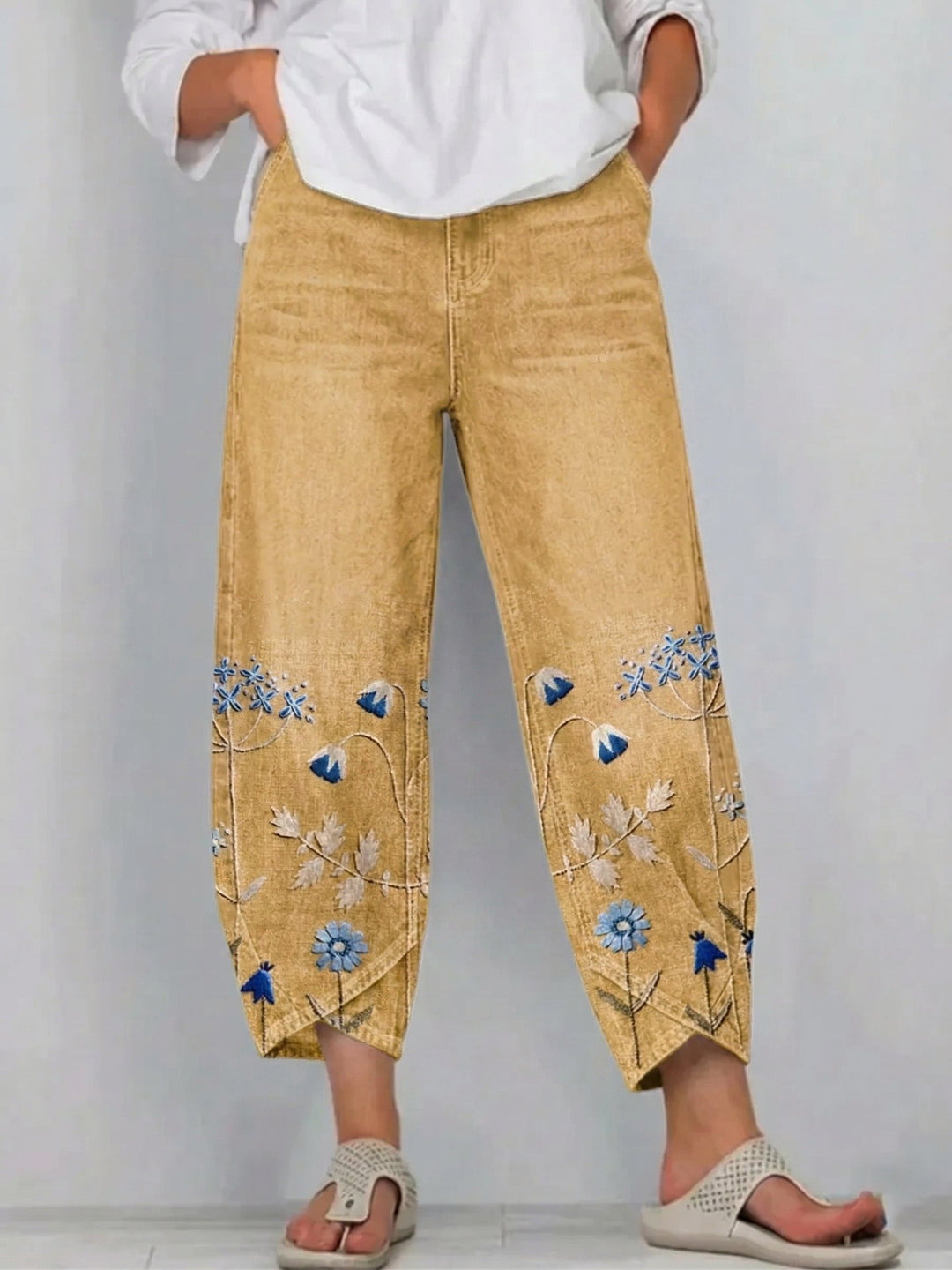Sophie | Elegante Geborduurde Comfortbroek