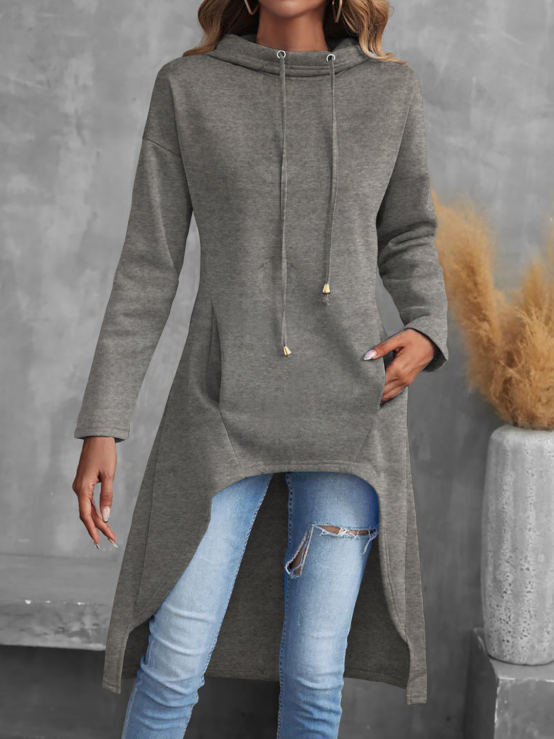 Berdien | Lange Asymmetrische Hoodie