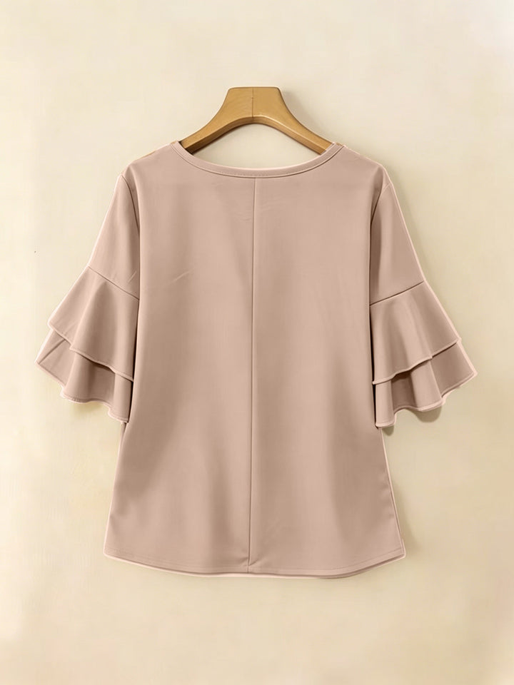 Rosalinde | Sierlijke Blouse met Ruchemouw