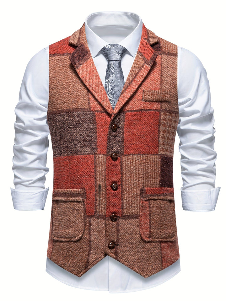 Harmen | Herenvest met klassiek patchwork
