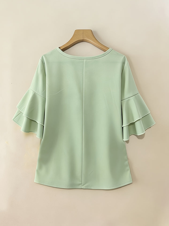 Rosalinde | Sierlijke Blouse met Ruchemouw