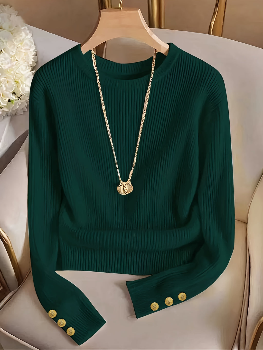 Rieneke | Elegante Geribbelde Trui