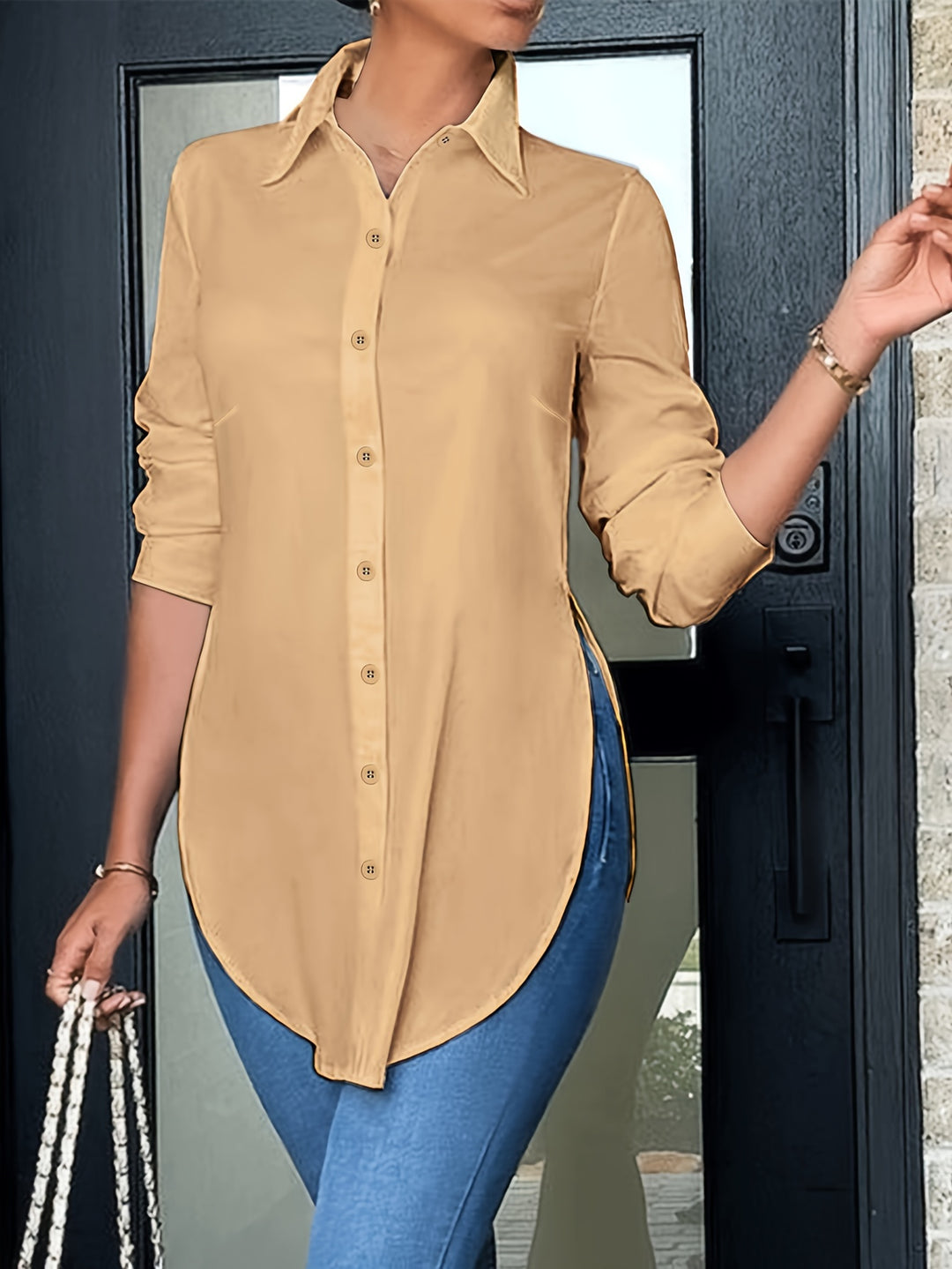 Neeltje | Verfijnde Blouse met Lange Mouwen