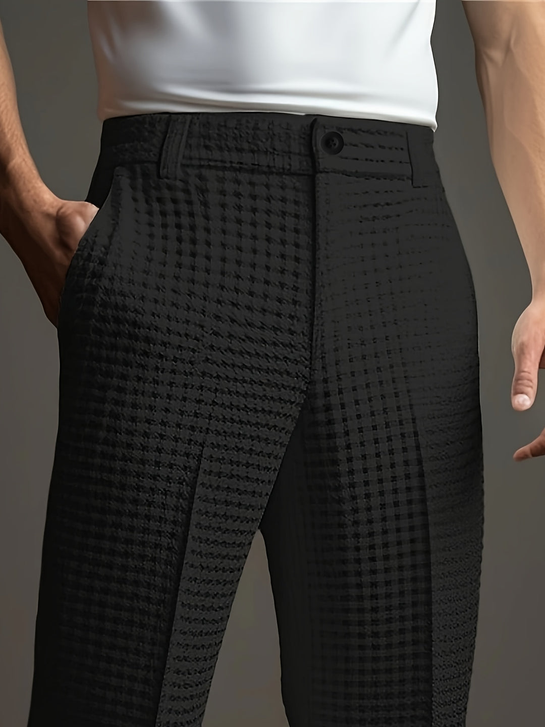 Guido | Verfijnde Gestructureerde Pantalon