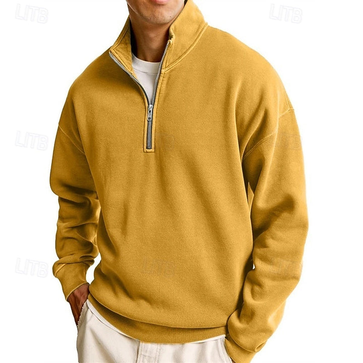 Luuk | Verfijnde Sweater met Ritskraag