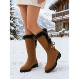 Tessa | Warme Hoge Winterlaarzen met Bontrand