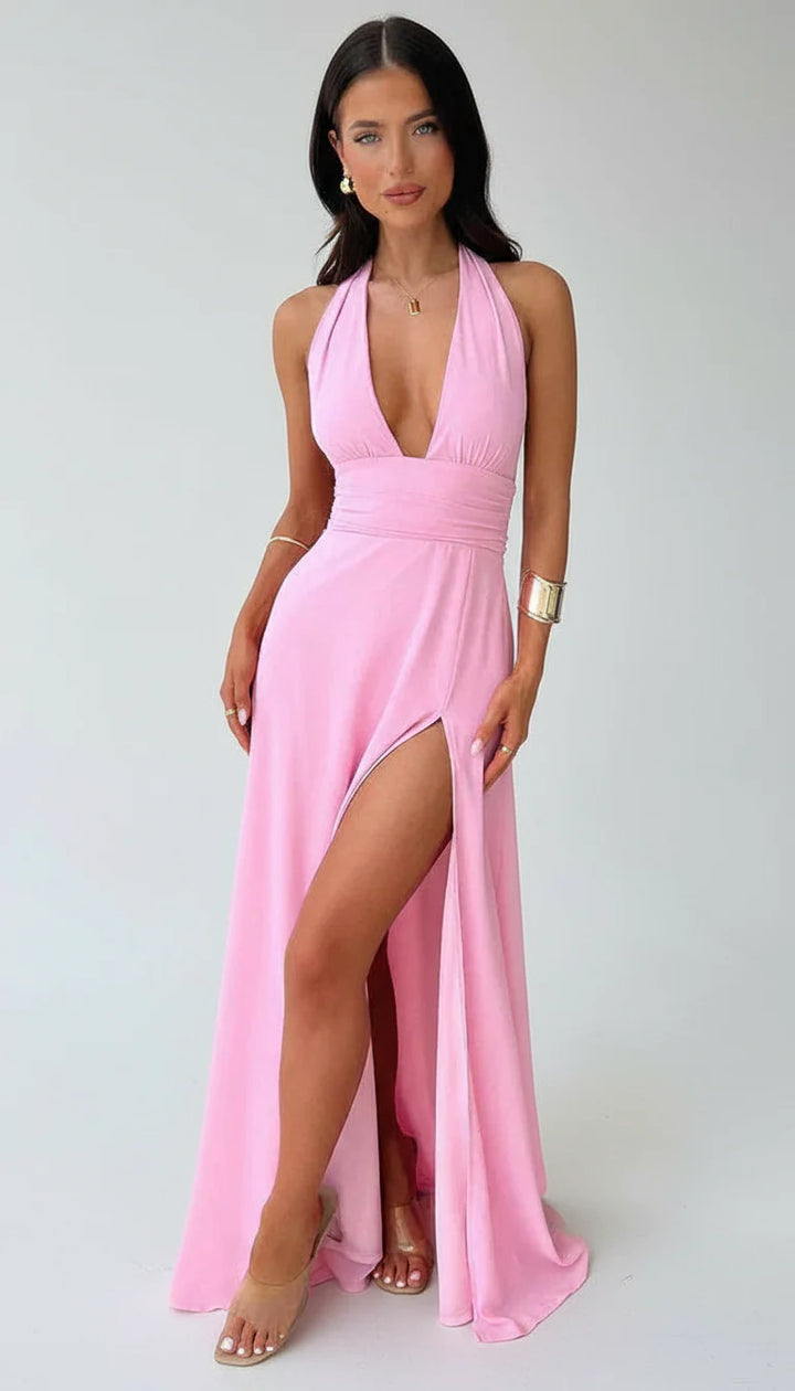 Isadora | Elegante maxi jurk met verfijnde halslijn