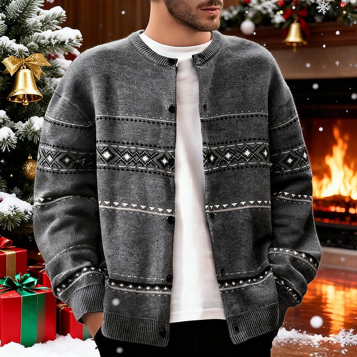 Wim | Warm Kerstvest met Sfeervol Patroon