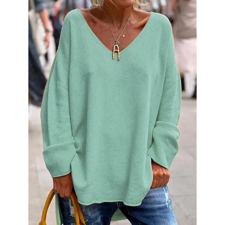 Trijntje | Soepele Oversized V-Hals Trui