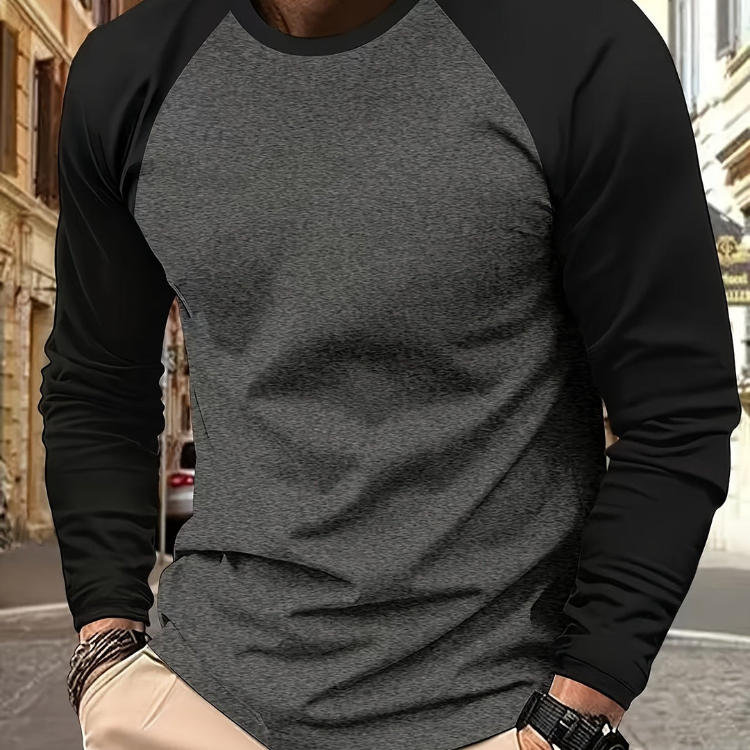 Pim | Sportieve Longsleeve met Contrastmouwen