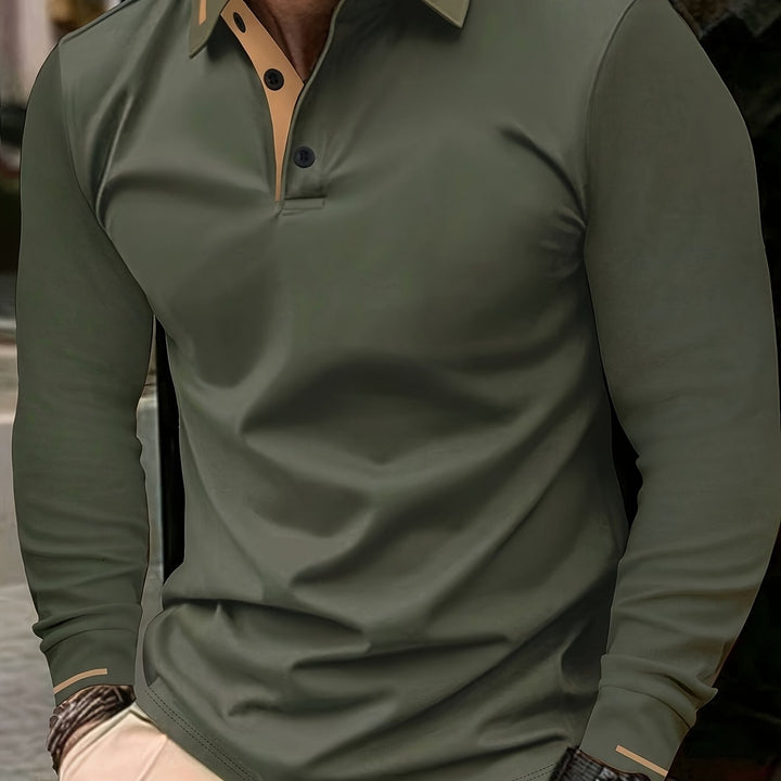 Wim | Verfijnde Poloshirt met Lange Mouwen