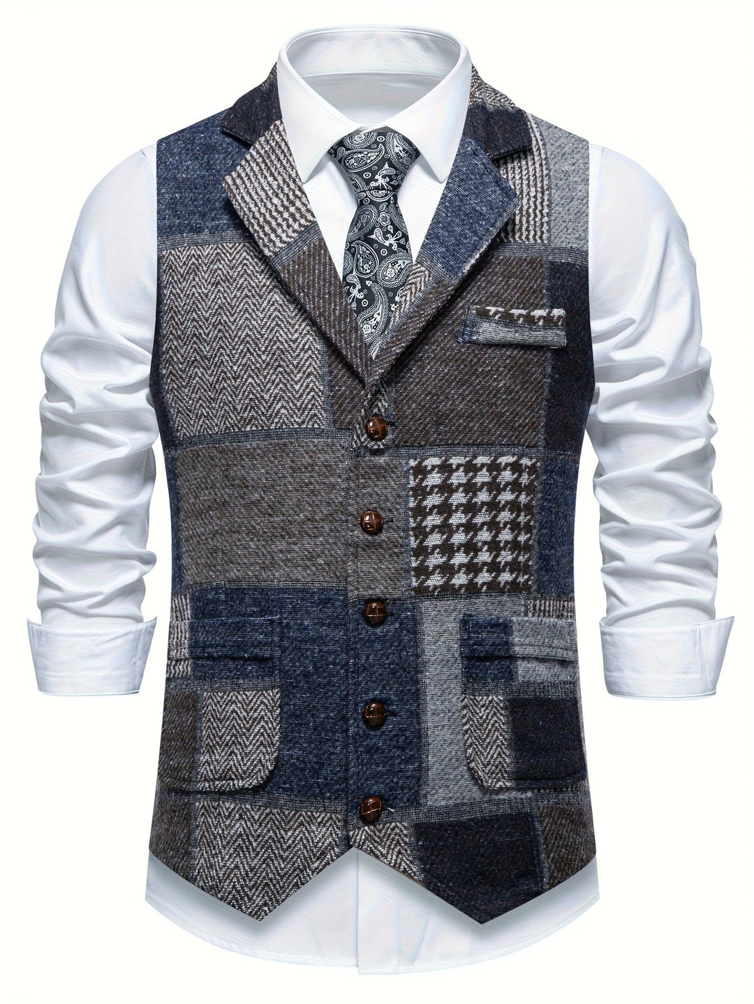 Harmen | Herenvest met klassiek patchwork